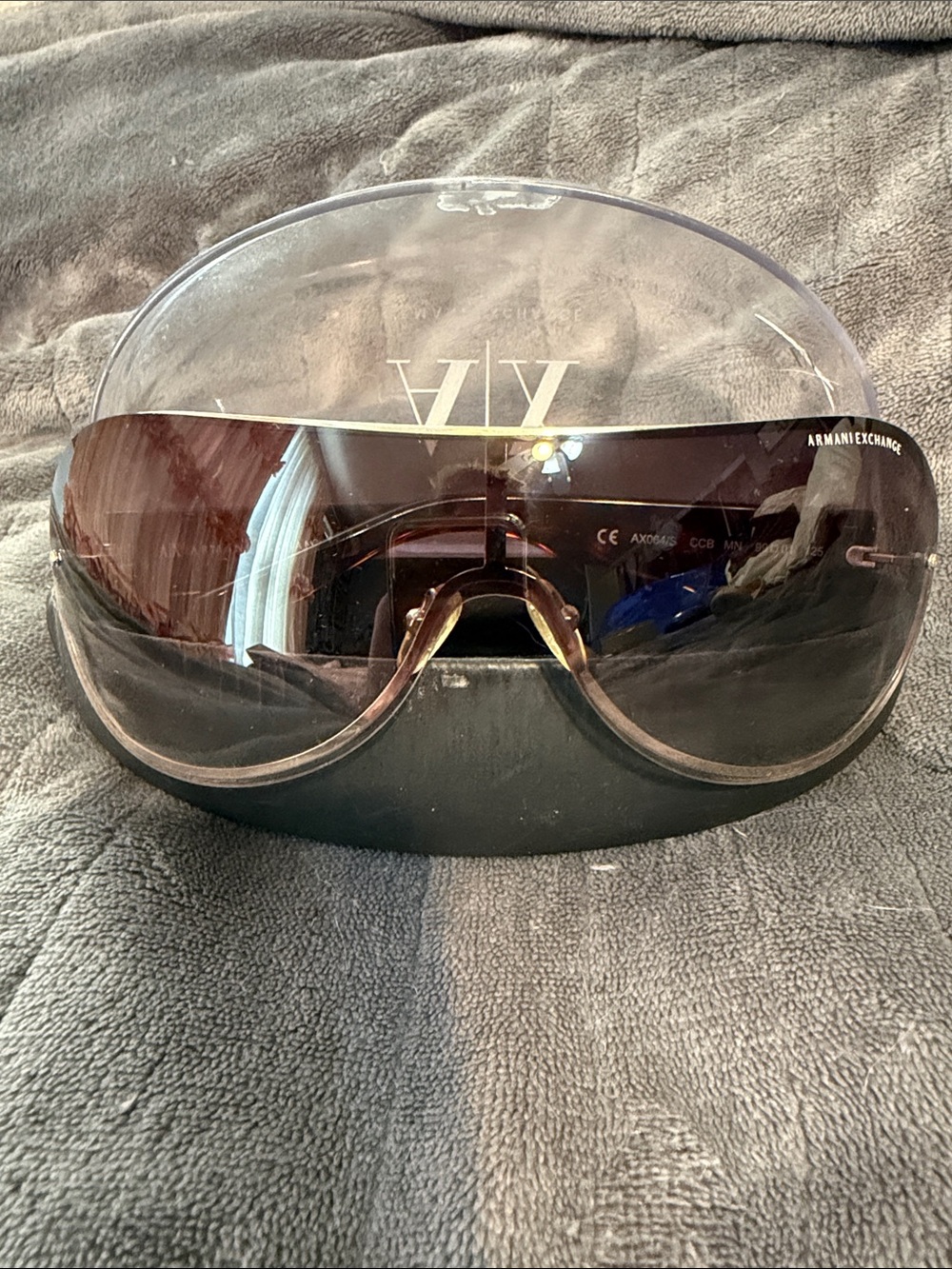Vintage Y2K Armani Exchange Brown Tinted Visor-Style Sunglasses